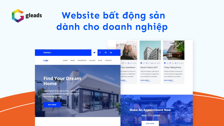Thiết kế website bất động sản dành cho doanh nghiệp