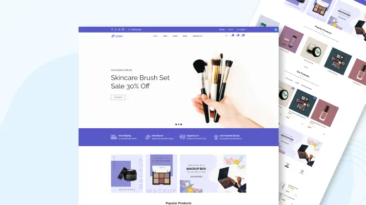 Các mẫu thiết kế website bán mỹ phẩm của Gleads 3