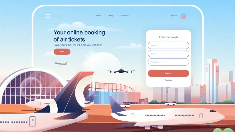Một số mẫu thiết kế website bán vé máy bay nổi bật nhất 2