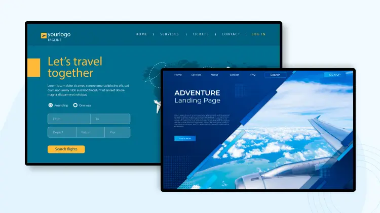 Một số mẫu thiết kế website bán vé máy bay nổi bật nhất 3