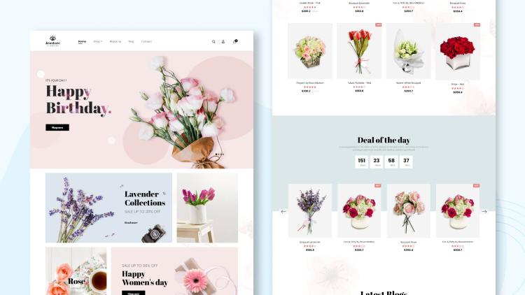 Những mẫu thiết kế web bán hoa nổi bật nhất 1