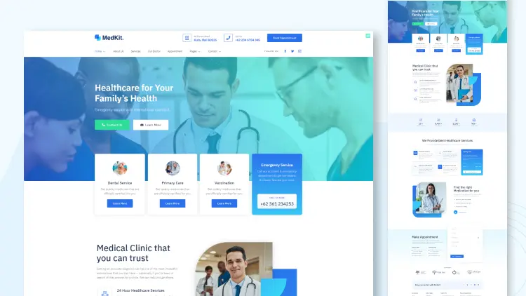 Các mẫu thiết kế website bệnh viện, y tế 1