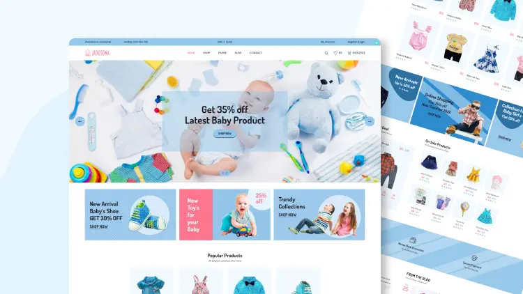 Các thiết kế web mẹ và bé nổi bật tại Gleads 3