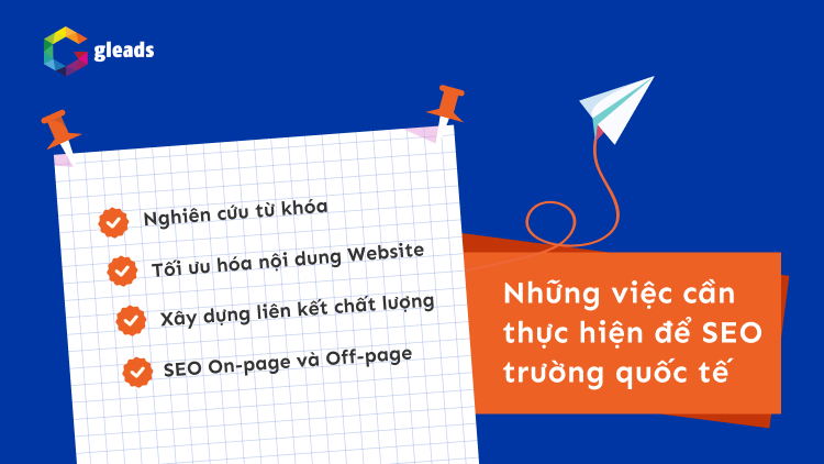 Công việc cần làm khi SEO trường quốc tế