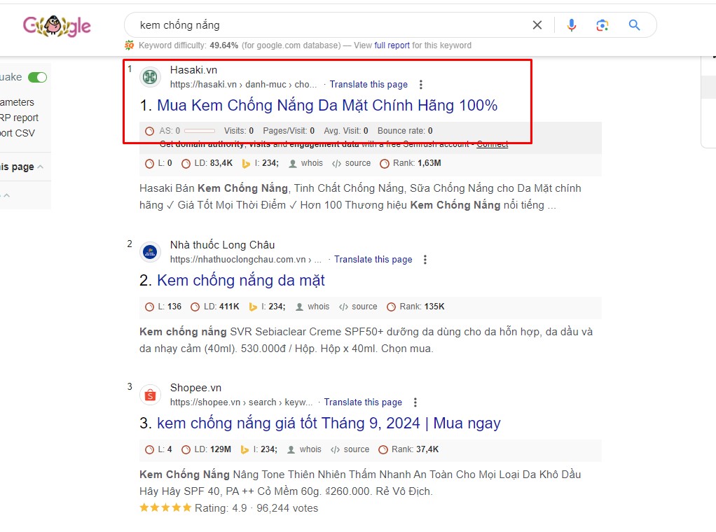 SEO thương mại điện tử