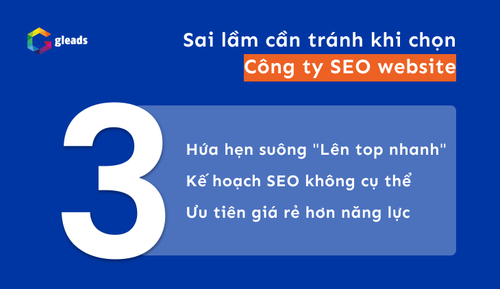sai lầm cần tránh khi chọn công ty làm SEO website