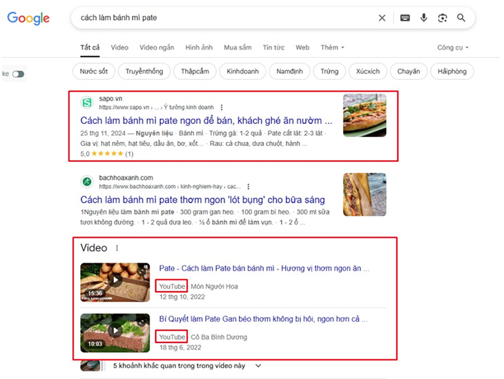 Chọn từ khóa để xếp hạng